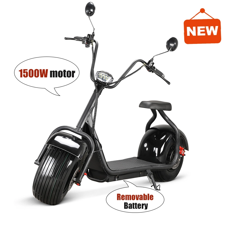 Yetişkinler için Tek Koltuk İki Tekerlek Güçlü 2000w 60kmh Elektrikli Motosiklet Scooter