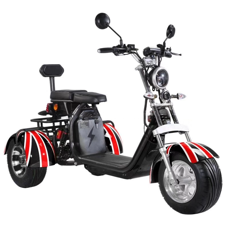 3 tekerlek 45kmh maksimum hız Elektrikli citycoco 60v 1500w citycoco elektrikli scooter ile yağ lastik
