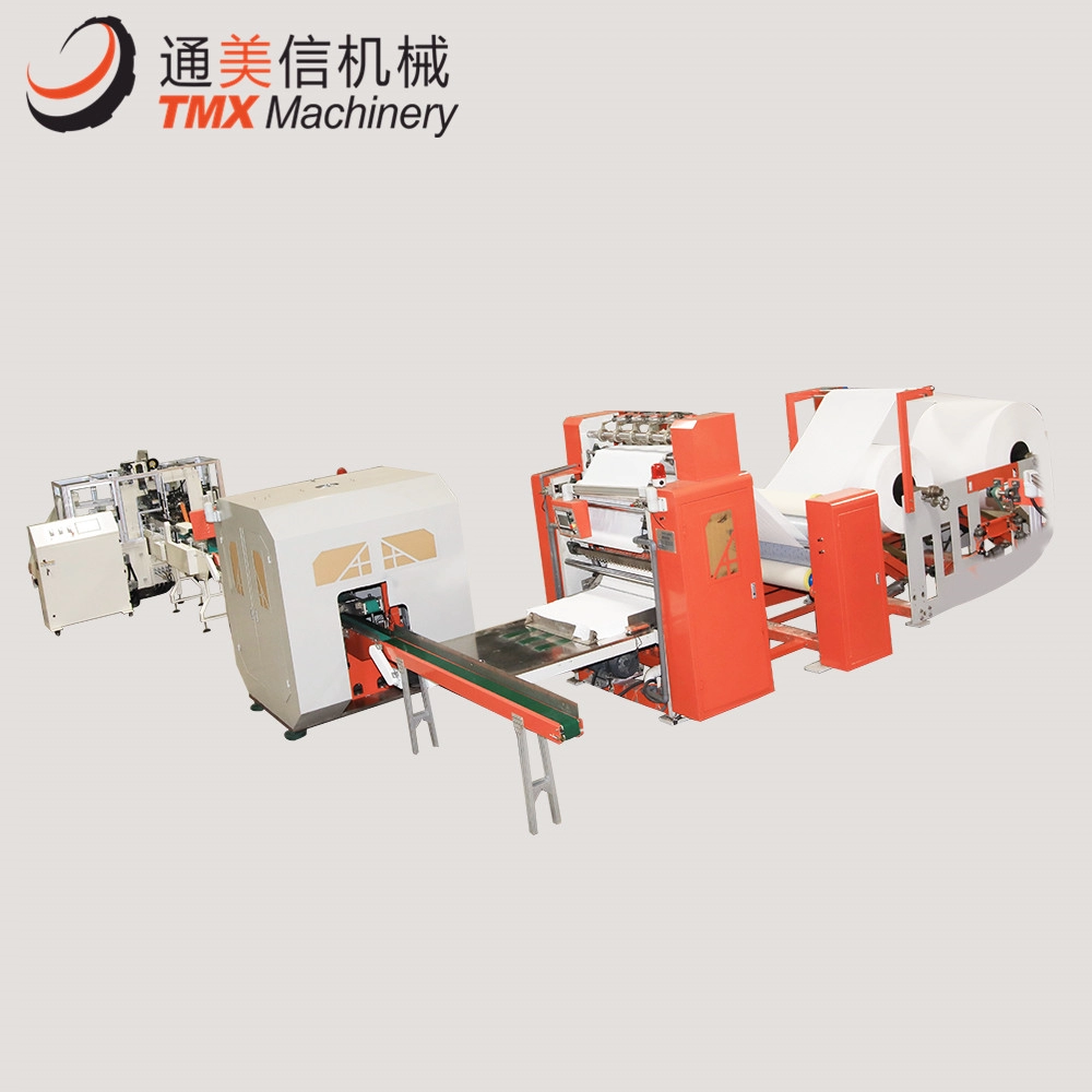 Otomatik V Kat kutu mendil Yapma İşleme kağıt makinesi üretim hattı