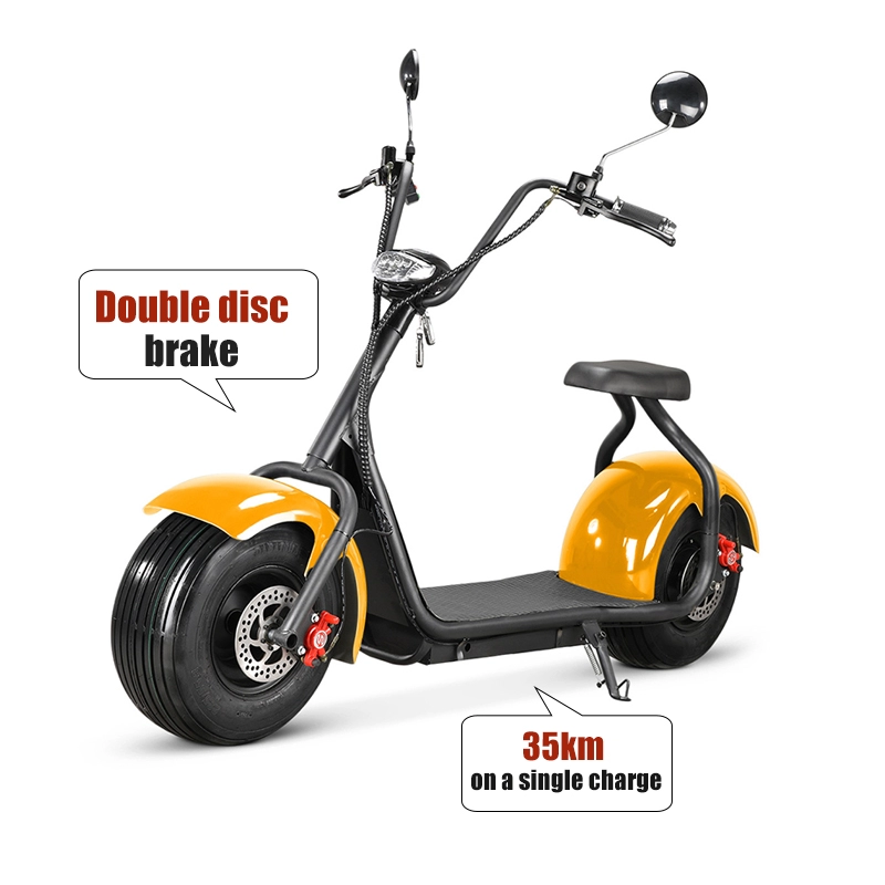 Yetişkinler için Tek Koltuk İki Tekerlek Güçlü 2000w 60kmh Elektrikli Motosiklet Scooter