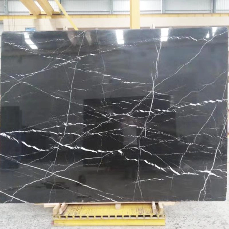 İspanya Siyah Nero Marquina Mermer Plaka