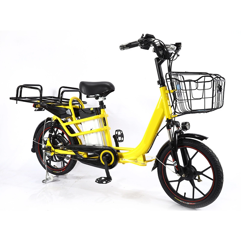 Yetişkinler için 350w E Döngüsü Gıda Teslimat Kargo Ebike Elektrikli Bisiklet