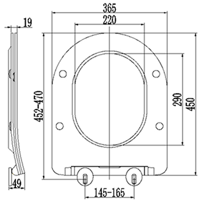 toilet seat cover D shape