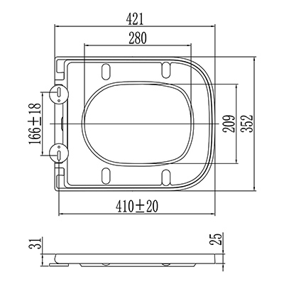 toilet seat square