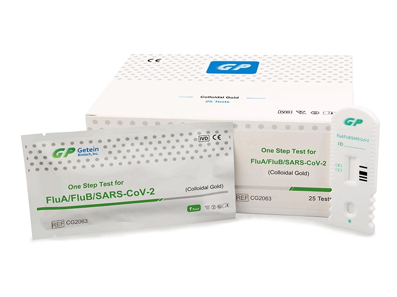 FluA/FluB/SARS-CoV-2 Antijeni (Kolloidal Altın) için Tek Adımlı Test