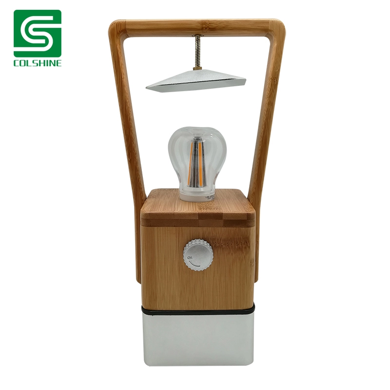 LED Bambu Masa Lambası Şarj Edilebilir Başucu Lambası Ev Dekoratif Lamba