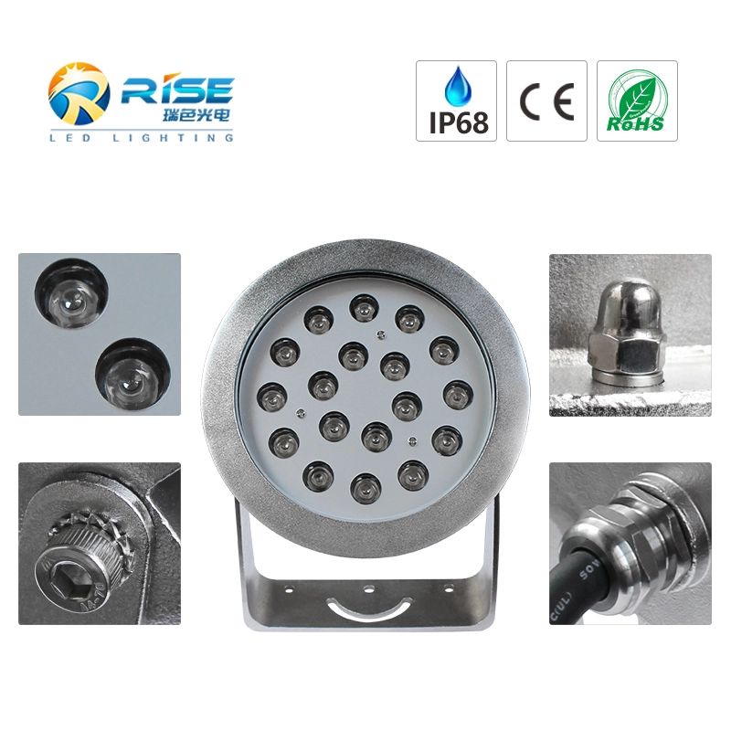 316L Paslanmaz Çelik ile 18x4W 18x3W 54W LED Sualtı Işık