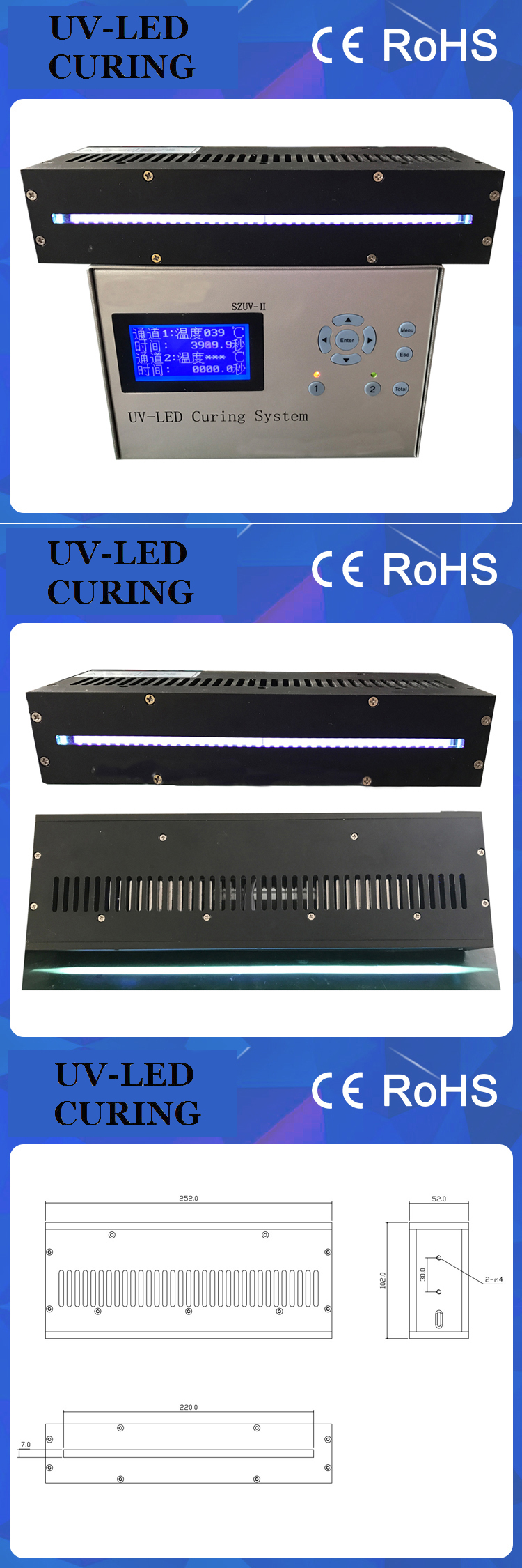 Profesyonel ve Etkili UV LED Kürleme Kurutucu Lambası
