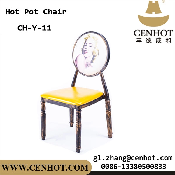 CENHOT Metal Çerçeveli Eşsiz Renkli Restoran Sandalyeleri