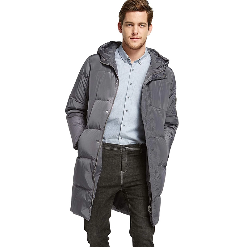 Erkek Kalınlaştırılmış Uzun Aşağı Ceket Kış Sıcak Aşağı Ceket