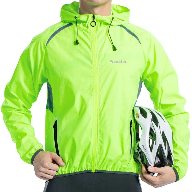 Erkek Rüzgar Geçirmez UV Korumalı Bisiklet Ceketi Uzun Kollu Rüzgar Ceketi
