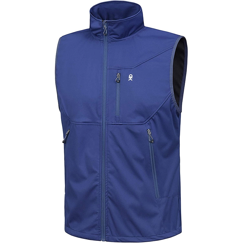 Erkek Hafif Softshell Yelek, Seyahat Yürüyüşü Koşu Golf için Rüzgar Geçirmez Kolsuz Ceket