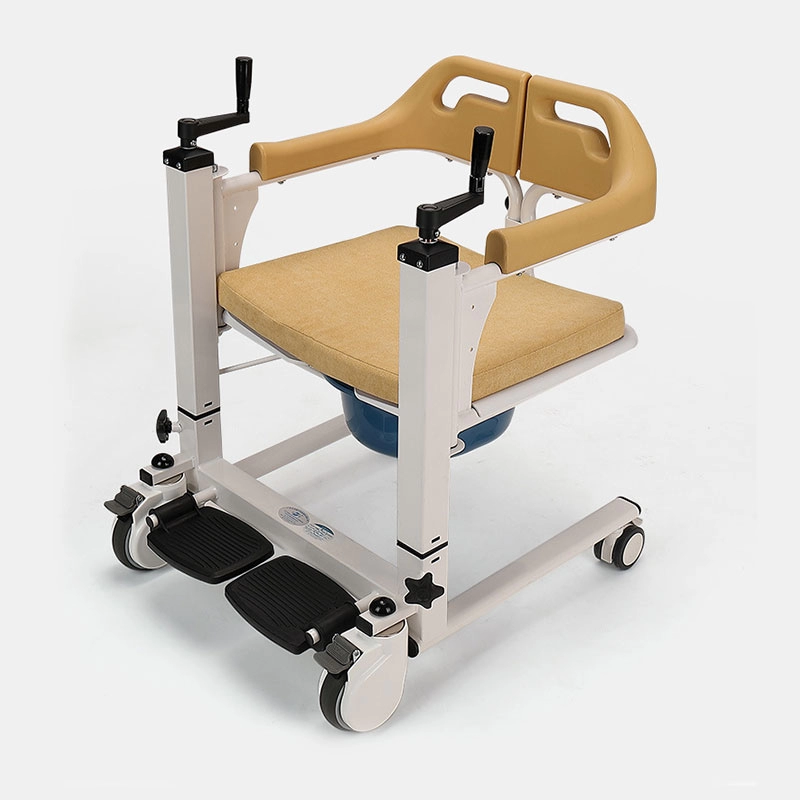 Komodin Duşlu Tekerlekli Sandalye ile Çok Fonksiyonlu Hasta Transferi Kaldırma Koltuğu