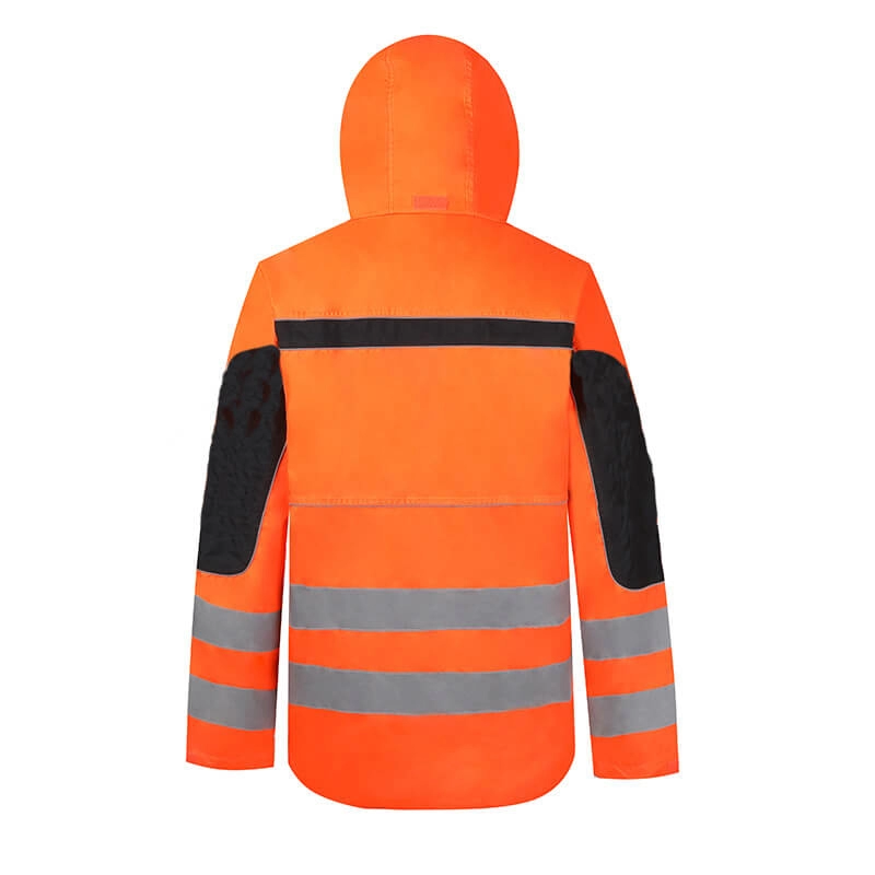 Erkek Su Geçirmez Yansıtıcı Turuncu Hi Vis Workwear