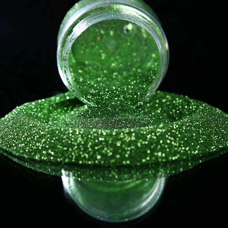 Zümrüt yeşili plastik enjeksiyon parıltılı kabartma tozu