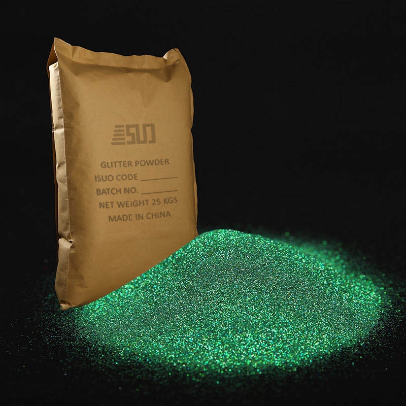 Rekabetçi hologram yeşil altıgen parıltılı toz