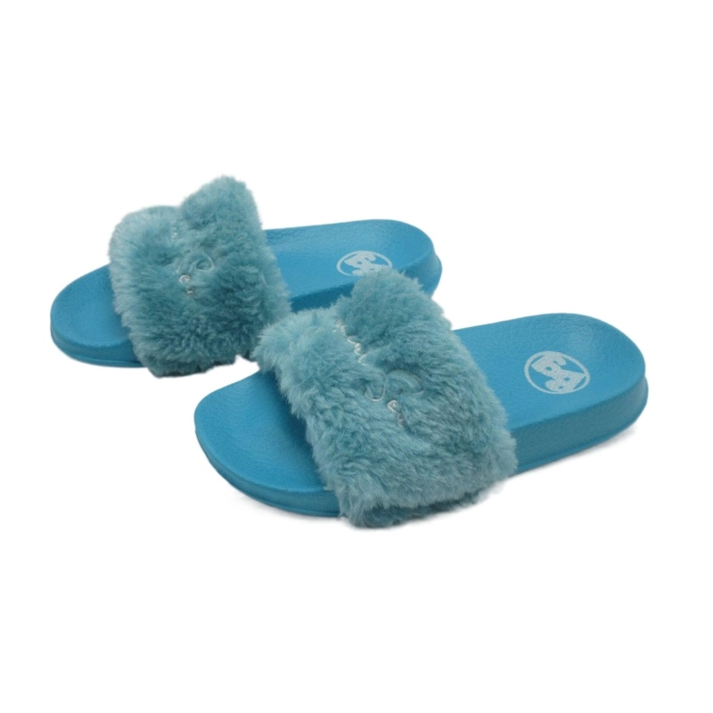 Kış Sıcak Çocuk Faux Fur Düz Slayt Sandalet