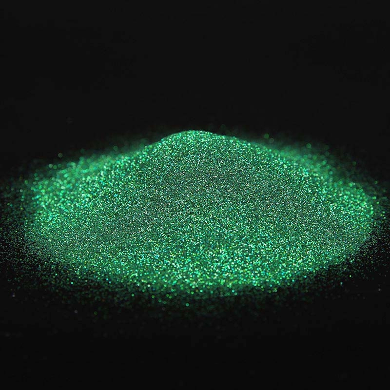Rekabetçi hologram yeşil altıgen parıltılı toz