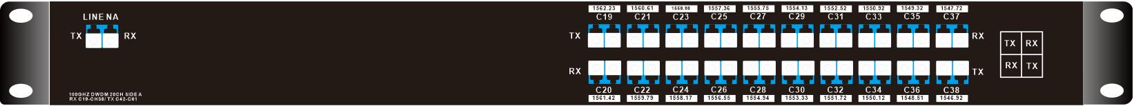 Single fiber 20CH DWDM Mux and Demux