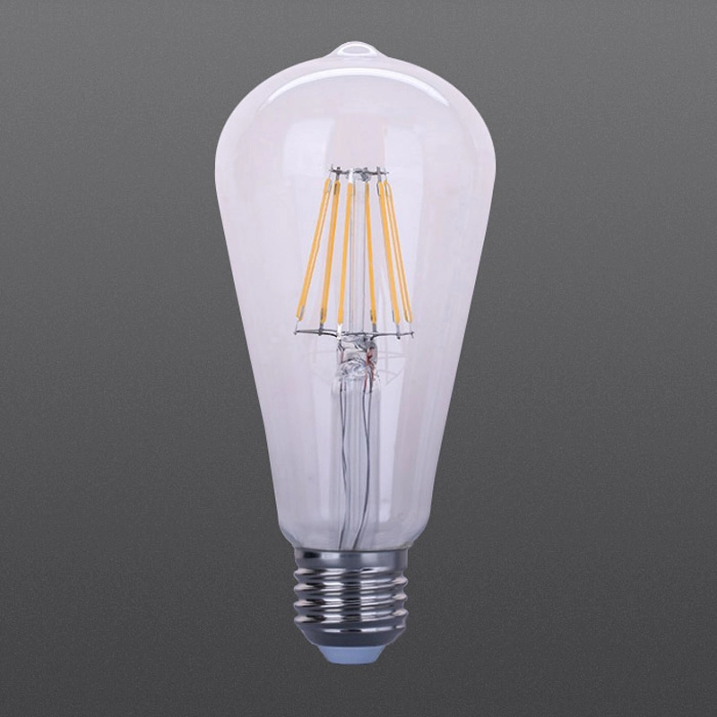 Fabrika fiyatı LED filament ampuller ST64 şeffaf 4W 6W 8W
