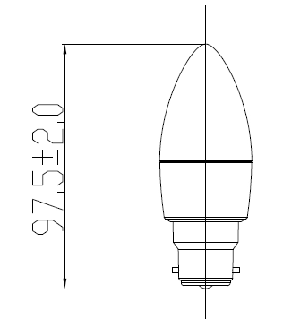 LED Mum ampuller C37 3W 5W 7W