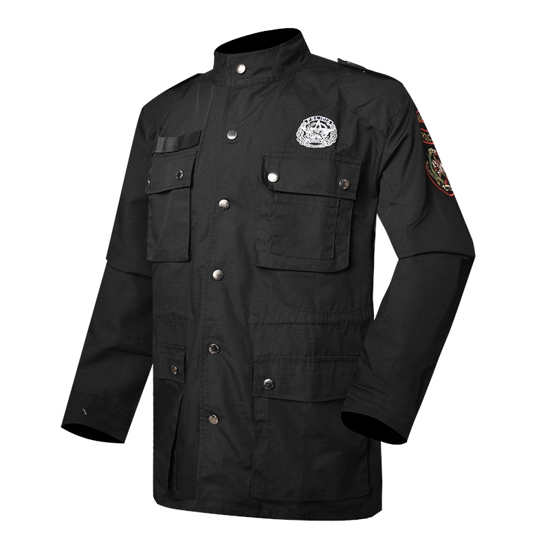 Siyah gerçek polis güvenlik taktik üniforması