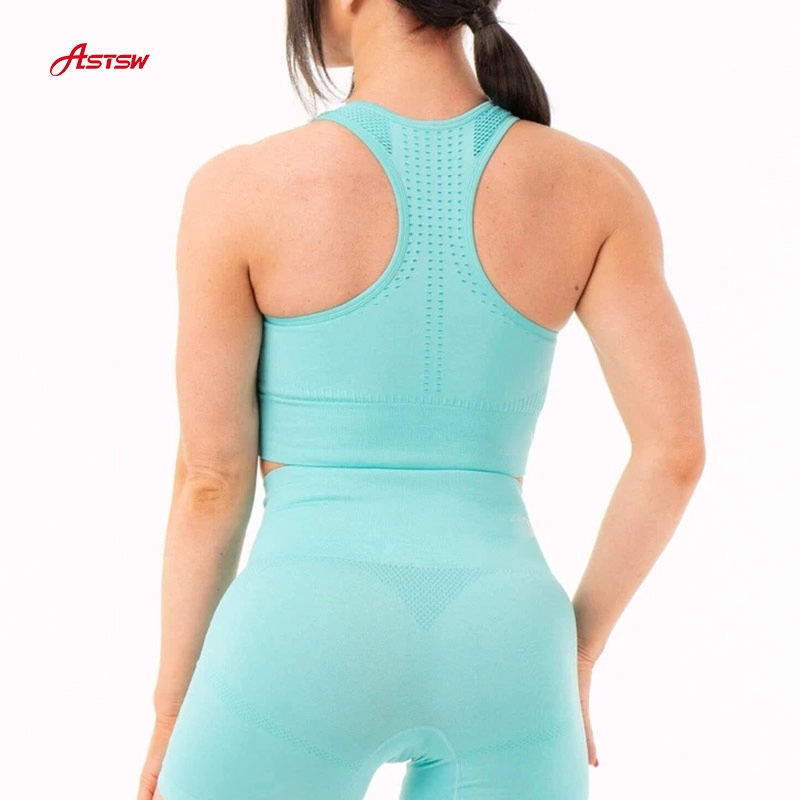 Spor Salonu Giyim Atletik Dikişsiz Crop Top Sütyen