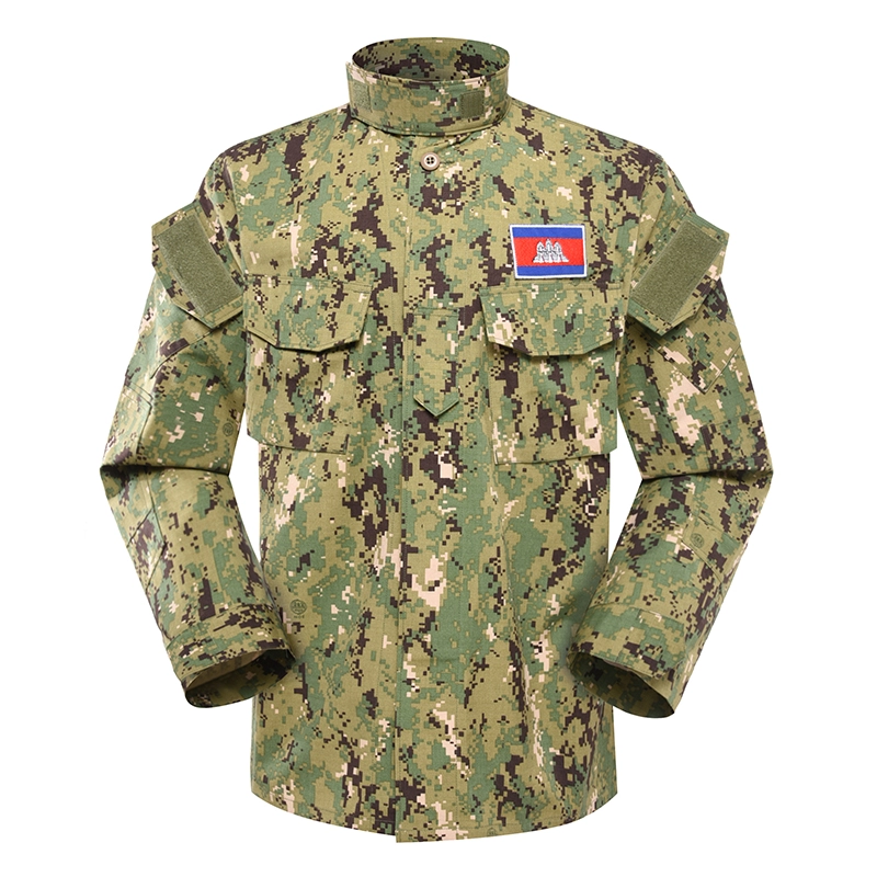 Askeri dijital ormanlık kamuflaj üniforması