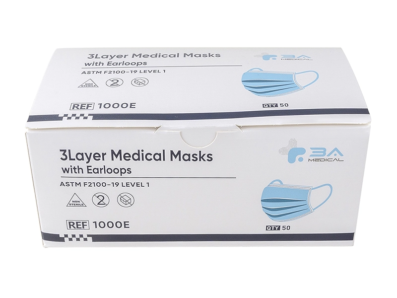 ASTM Seviye 1/2/3 Kulak Askısı Cerrahi Maske