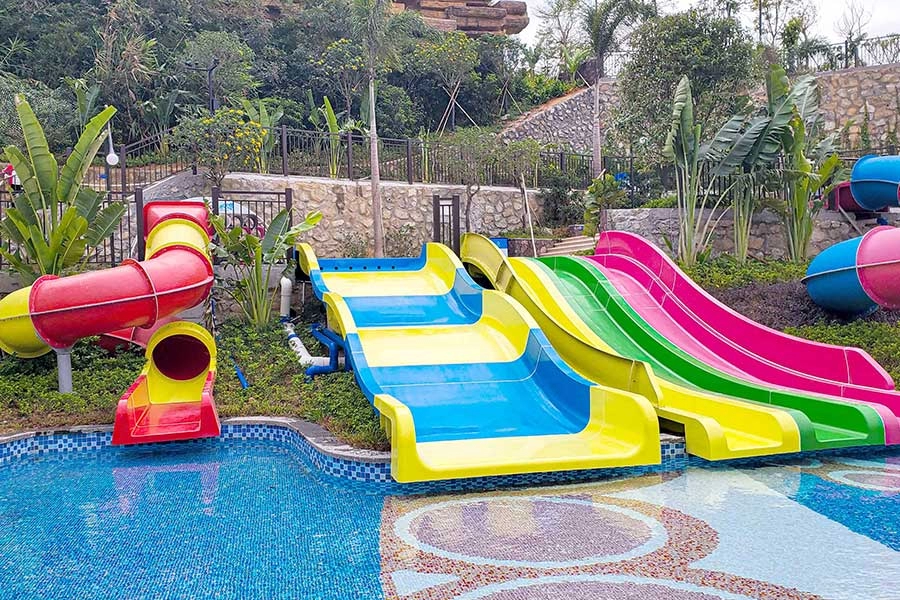 Su Parkı Tasarım Otel Eğlence Çocuklar Açık Havuz Kaydırağı Su Kaydırağı