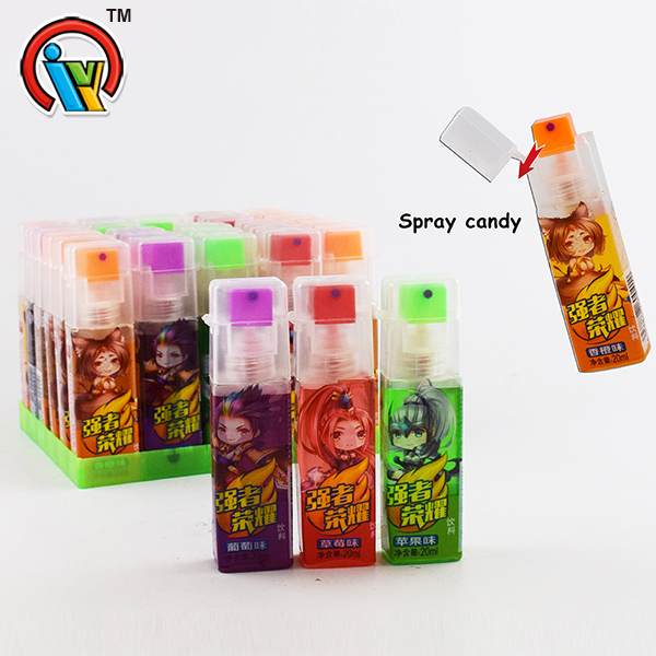 Cigarette lighter fruity spray liquid candy