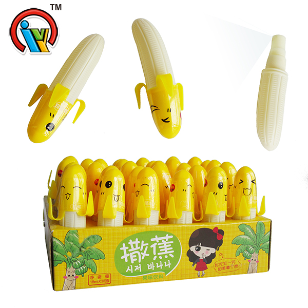 Banana shape spray candy