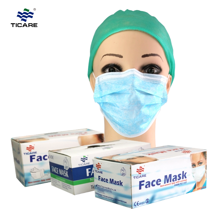 Sıradan tıbbi dokuma olmayan tek katmanlı tek kullanımlık Toz Korumalı Yüz Maskesi