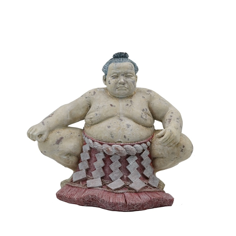 Yaratıcı reçine Japon sumo güreşçisi bahçe heykeli