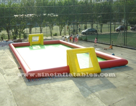 20x10m Yetişkinler VE çocuklar açık şişme futbol oyunları için dev şişme futbol sahası