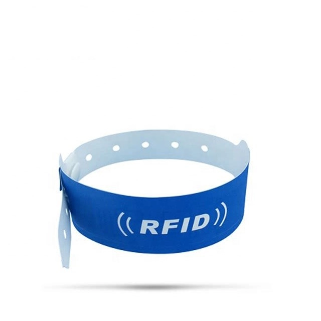 Tıbbi kimlik için tek kullanımlık uhf H3 nfc PP kağıt kumaş baskı RFID bileklik