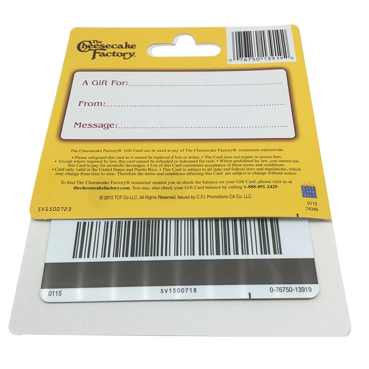 Özelleştirilmiş kağıt destekçisi/tutucusu ile plastik standart boyutlu hediye kartvizit promosyon kartı