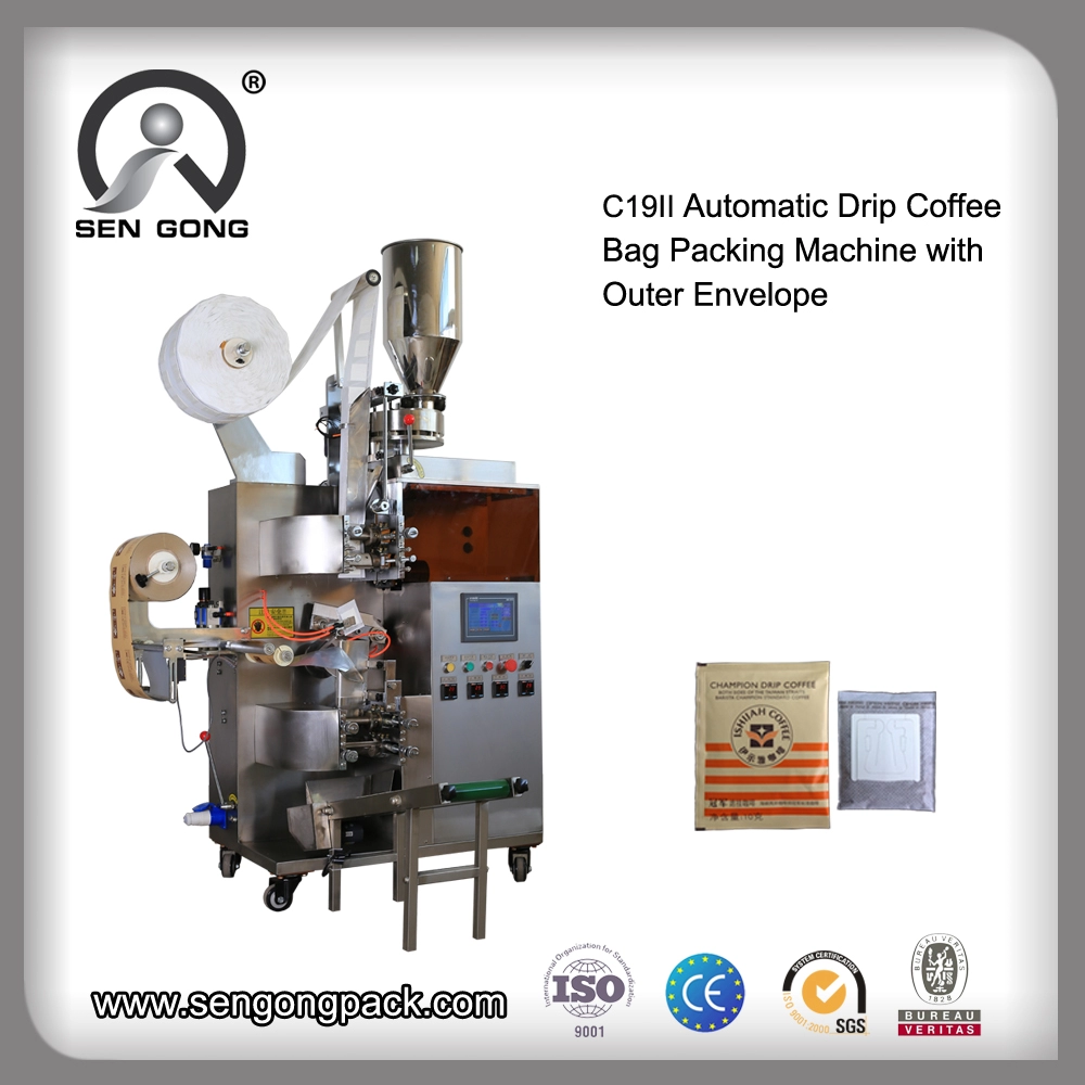 C19II Paket kahve için ısıl yapışmalı kahve makinesi