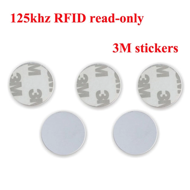 125khz TK4100 EM4305 Beyaz Yuvarlak Para RFID PVC Etiketi