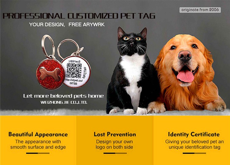 Evcil Hayvan Kimliği Etiketleri NFC