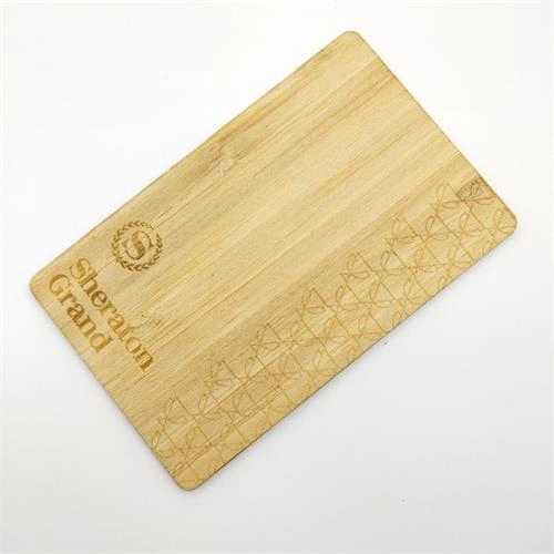 Programlanabilir bambu ahşap kartvizitler RFID ISO14443A Akıllı NTAG213/216 NFC ahşap otel anahtar kartı