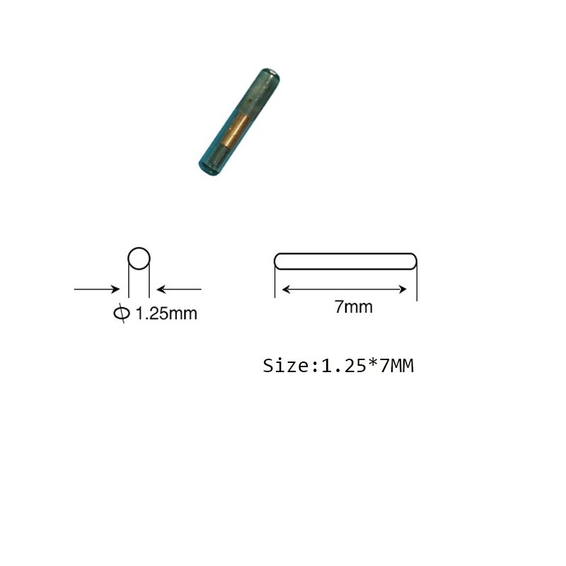 7x1.25MM 134.2KHz EM4305 RFID Hayvan Cam Mikroçip Etiketleri