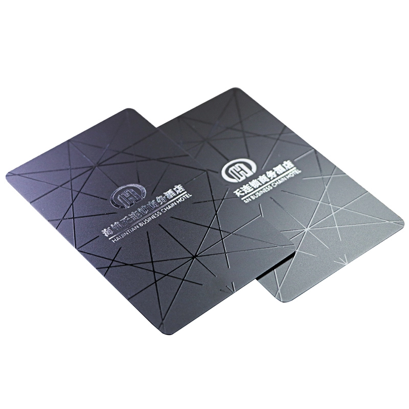 UV Spotlu Siyah PVC 13.56MHz RFID S50 Otel Anahtar Kartları