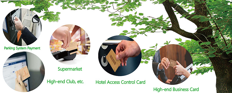 RFID Anahtar Kartları Ahşap Kart Fabrikası Çin