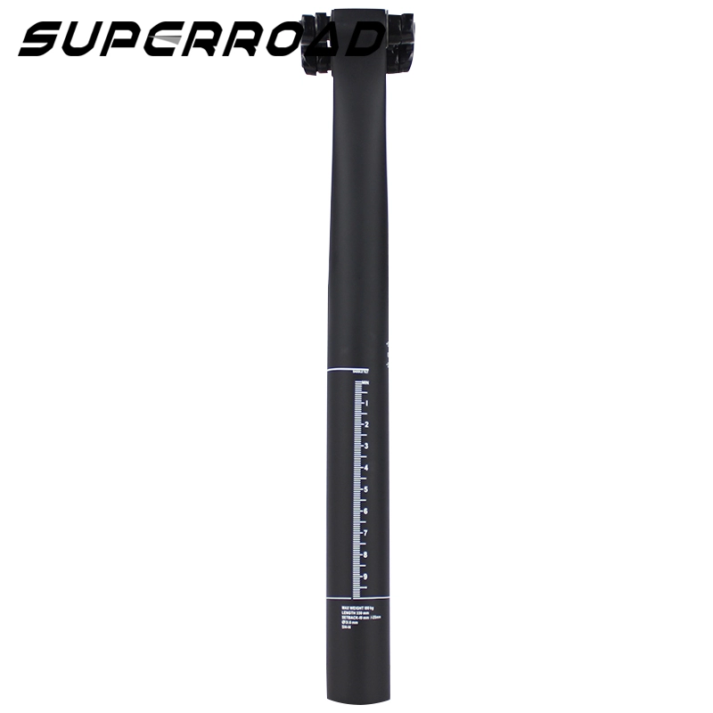 Superroad 330mm Karbon Bisiklet 5/25 Derece Gerileme Sele Direği