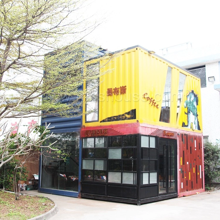 Nakliye Konteyneri Ev Tasarımı Lüks Prefabrik Konteyner Mağazası Kahve Dükkanı Yaşam Evi
