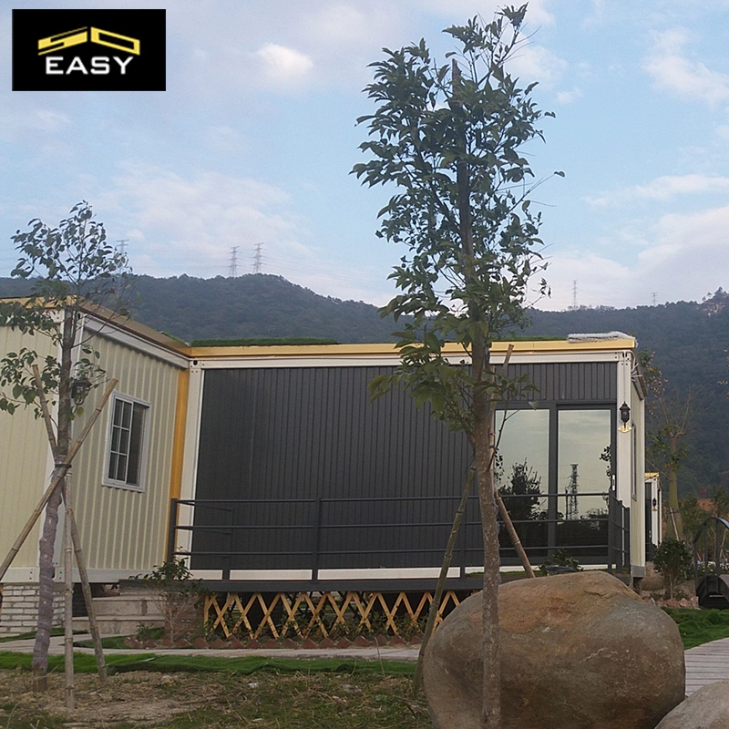 Modern kırsal yaşam prefabrik düz paket Konteyner seyahat köy villası