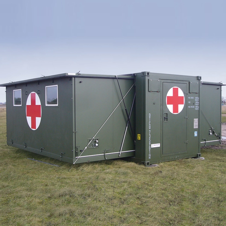 savaş alanı için prefabrik tıbbi hastane genişletilebilir konteyner