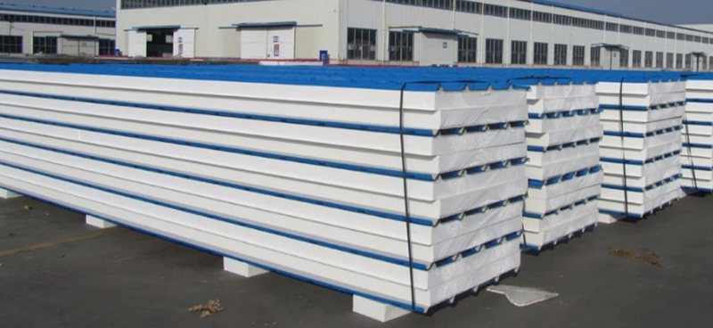 mavi çelik sandviç çatı panelleri