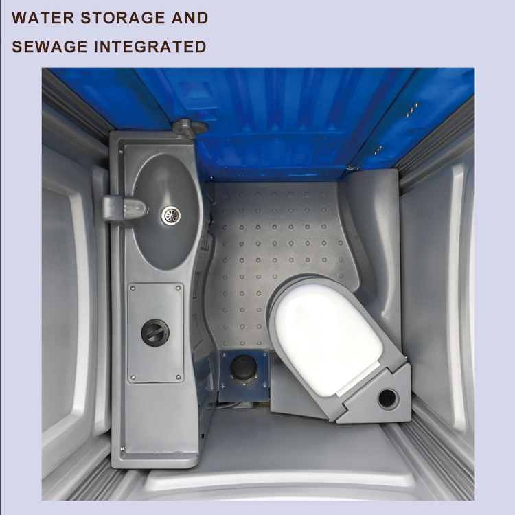 HDPE Plastik Mobil Taşınabilir Tuvalet Katar Pisuvar ve Lavabolu Hareketli Tuvalet